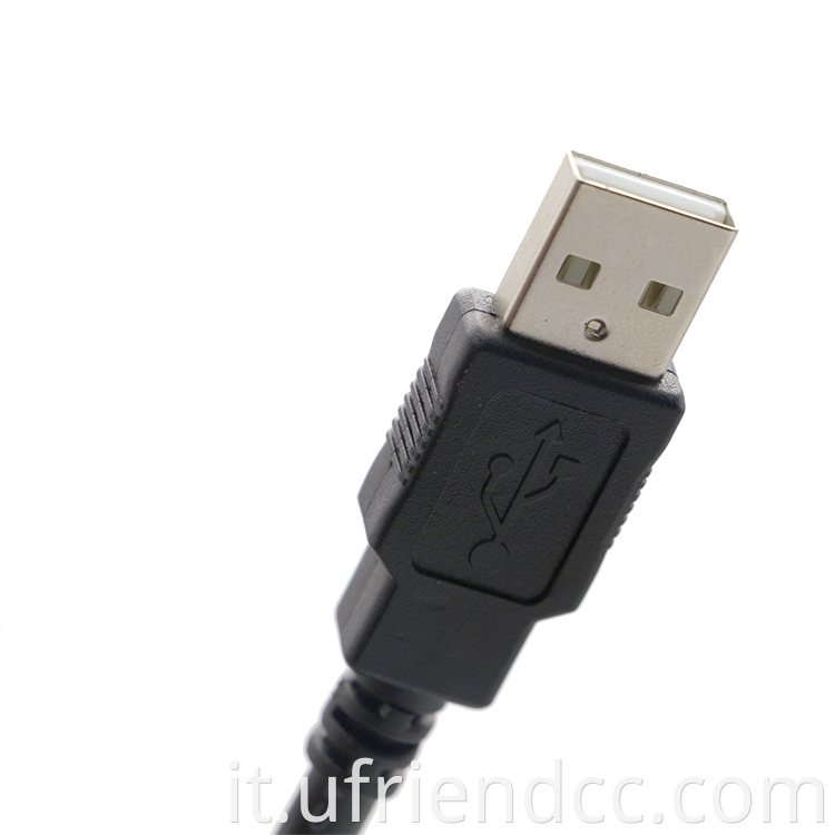 A 4 fili Apri dati cavi di ricarica USB 2.0 Un tipo maschio OEM 10 cm 20 cm 50 cm 1 m Filo spogliato stagno Open PVC 24/26/28AWG CE rhos